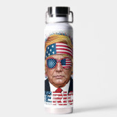Patriotic Trump Trinkflasche (Rückseite)
