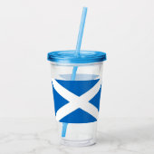 Patriotic Tumbler mit der Flagge Schottlands Acryltrinkbecher (Rückseite)