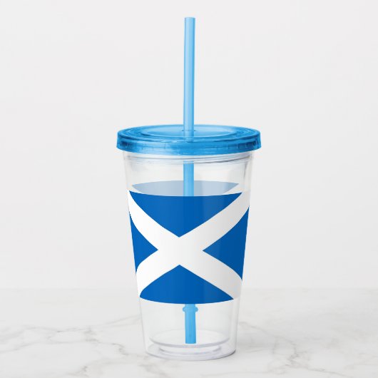 Patriotic Tumbler mit der Flagge Schottlands Acryltrinkbecher (Vorderseite)