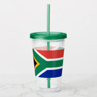 Patriotic Tumbler mit der Flagge Südafrikas