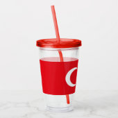 Patriotic Tumbler mit Flagge der Türkei Acryltrinkbecher (Links)