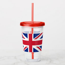 Patriotic Tumbler mit Flagge des Vereinigten König Acryltrinkbecher