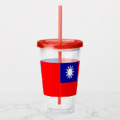 Patriotic Tumbler mit Flagge von Taiwan Acryltrinkbecher (Rechts)