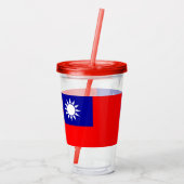 Patriotic Tumbler mit Flagge von Taiwan Acryltrinkbecher (Rückseite)