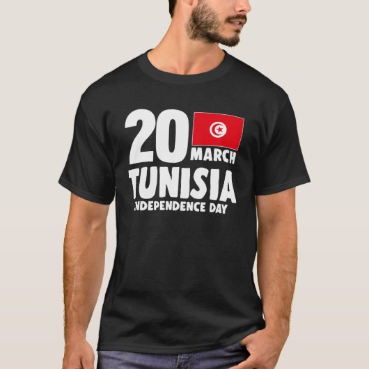 Patriotic Tunisia Flag Tunisian Independence Day T-Shirt (Vorderseite)