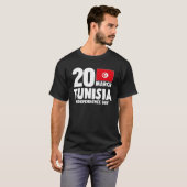 Patriotic Tunisia Flag Tunisian Independence Day T-Shirt (Vorne ganz)