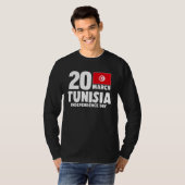Patriotic Tunisia Flag Tunisian Independence Day T-Shirt (Vorne ganz)