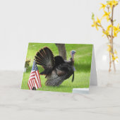 Patriotic Turkey Strut Karte (Gelbe Blume)