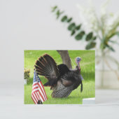 Patriotic Turkey Strut Postkarte (Stehend Vorderseite)