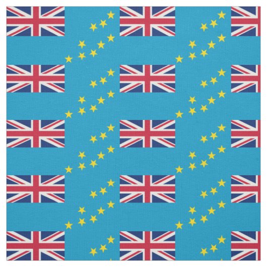 Patriotic Tuvalu Flag Stoff (Muster)