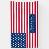 Patriotic U.S. Flag Happy 4. Juli Familienname Banner (Vertikal)