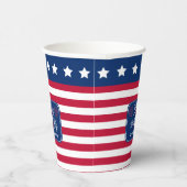 Patriotic U.S. Flag Happy 4. Juli Familienname Pappbecher (Rechts)