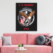 Patriotic U. S. Marines Military Wars Canvas Print Leinwanddruck (Insitu (Wohnzimmer))