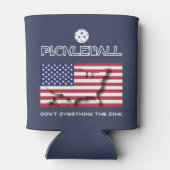 Patriotic ÜBERDENKT NICHT DEN DINK-Pickleball Dosenkühler (Rückseite)