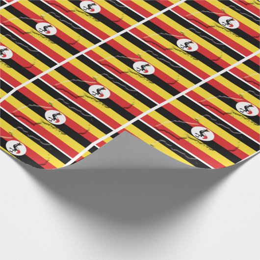 Patriotic UGANDA FLAG MAP Geschenkpapier (Ecke)