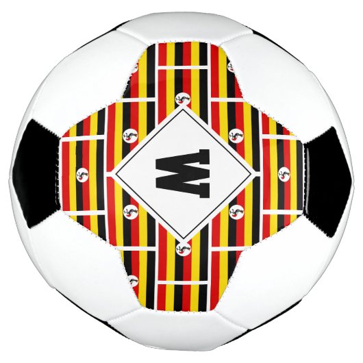 Patriotic UGANDA FLAG Monogram Soccer Ball (Gedreht)