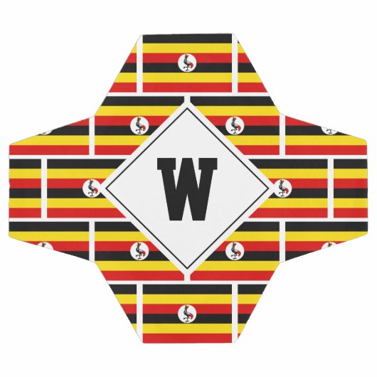 Patriotic UGANDA FLAG Monogram Soccer Ball (Flach)