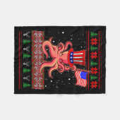 Patriotic Ugly Christmas Sweater Women Kids Men Fleecedecke (Vorderseite (Horizontal))