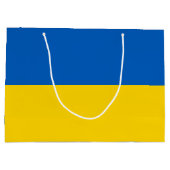 Patriotic Ukraine Flag Große Geschenktasche Geschenktüte (Rückseite)