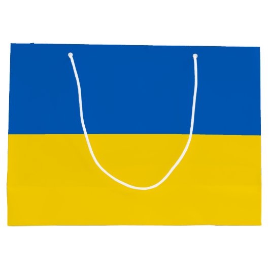 Patriotic Ukraine Flag Große Geschenktasche Große Geschenktüte (Rückseite)
