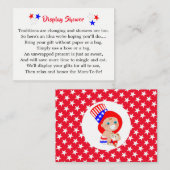Patriotic Uncle Sam American Baby Shooting Display Begleitkarte (Vorne/Hinten)