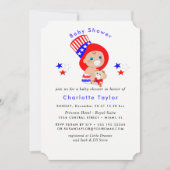 Patriotic Uncle Sam American Baby Shower Einladung (Vorderseite)