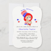 Patriotic Uncle Sam American Baby Shower Einladung (Vorderseite)