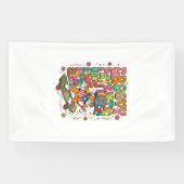Patriotic Uncle Sam Cat Retro Typography T-Shirt ( Banner (Horizontal)