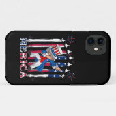 Patriotic Uncle Sam Dabbing 4. Juli Case-Mate iPhone Hülle (Rückseite (Horizontal))