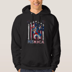 Patriotic Uncle Sam Dabbing 4. Juli Hoodie