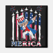 Patriotic Uncle Sam Dabbing 4. Juli Magnet