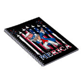 Patriotic Uncle Sam Dabbing 4. Juli Notizblock (Rechte Seite)