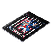 Patriotic Uncle Sam Dabbing 4. Juli Notizblock (Linke Seite)