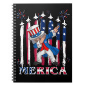 Patriotic Uncle Sam Dabbing 4. Juli Notizblock (Vorderseite)