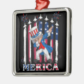 Patriotic Uncle Sam Dabbing 4. Juli Ornament Aus Metall (Links)