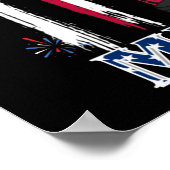 Patriotic Uncle Sam Dabbing 4. Juli Poster (Ecke)