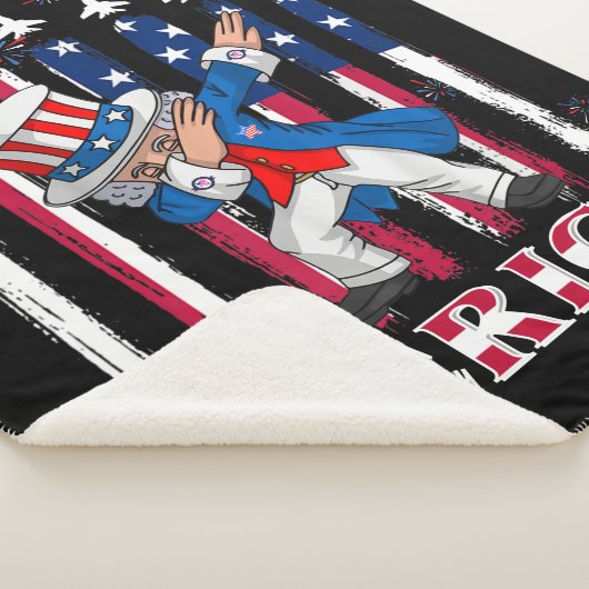 Patriotic Uncle Sam Dabbing 4. Juli Sherpadecke (3/4)