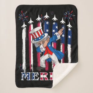Patriotic Uncle Sam Dabbing 4. Juli Sherpadecke