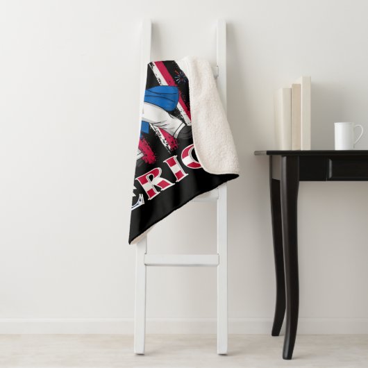 Patriotic Uncle Sam Dabbing 4. Juli Sherpadecke (Beispiel)