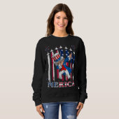 Patriotic Uncle Sam Dabbing 4. Juli Sweatshirt (Vorne ganz)