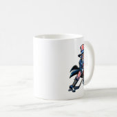 Patriotic Uncle Sam Hockey Spieler 4. Juli Männer Kaffeetasse (VorderseiteRechts)