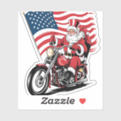 Patriotic Uncle Sam Motorcycle Aufkleber (Blatt)