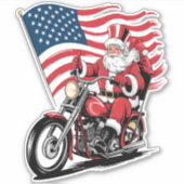 Patriotic Uncle Sam Motorcycle Aufkleber (Vorderseite)