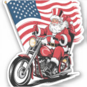 Patriotic Uncle Sam Motorcycle Aufkleber (Vorderseite)