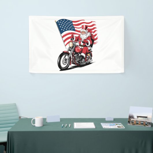 Patriotic Uncle Sam Motorcycle Banner (Messeveranstaltung)