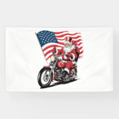 Patriotic Uncle Sam Motorcycle Banner (Horizontal)