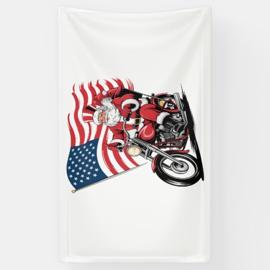 Patriotic Uncle Sam Motorcycle Banner (Vertikal)