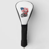 Patriotic Uncle Sam Motorcycle Golf Headcover (Vorderseite)