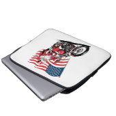 Patriotic Uncle Sam Motorcycle Laptopschutzhülle (Vorne Knopf)
