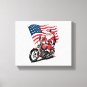 Patriotic Uncle Sam Motorcycle Leinwanddruck (Vorderseite)